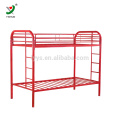 three seat metal bunk bed in school student dormitory room